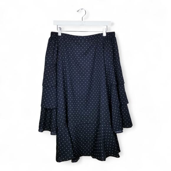 SUGARLIPS Dress Off-Shoulder Polka Dots Mini Ruffle Trumpet Sleeves - Large - Picture 1 of 11